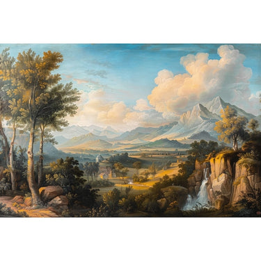 Vintage Landscape Canvas Framed